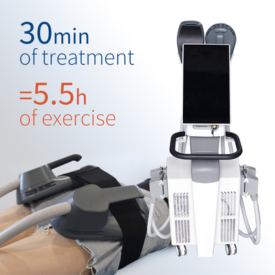 Salon Gebrauch 14 Tesla EMS Body Sculpting Schlankheitsmaschine 4/5 Griffe RF Typ Für Schönheit