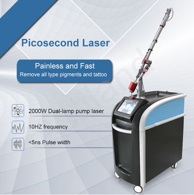 Führungsarm Nd Yag Laser-Tätowierungs-Abbau-Maschine Q schaltete 1064nm 755nm 532nm